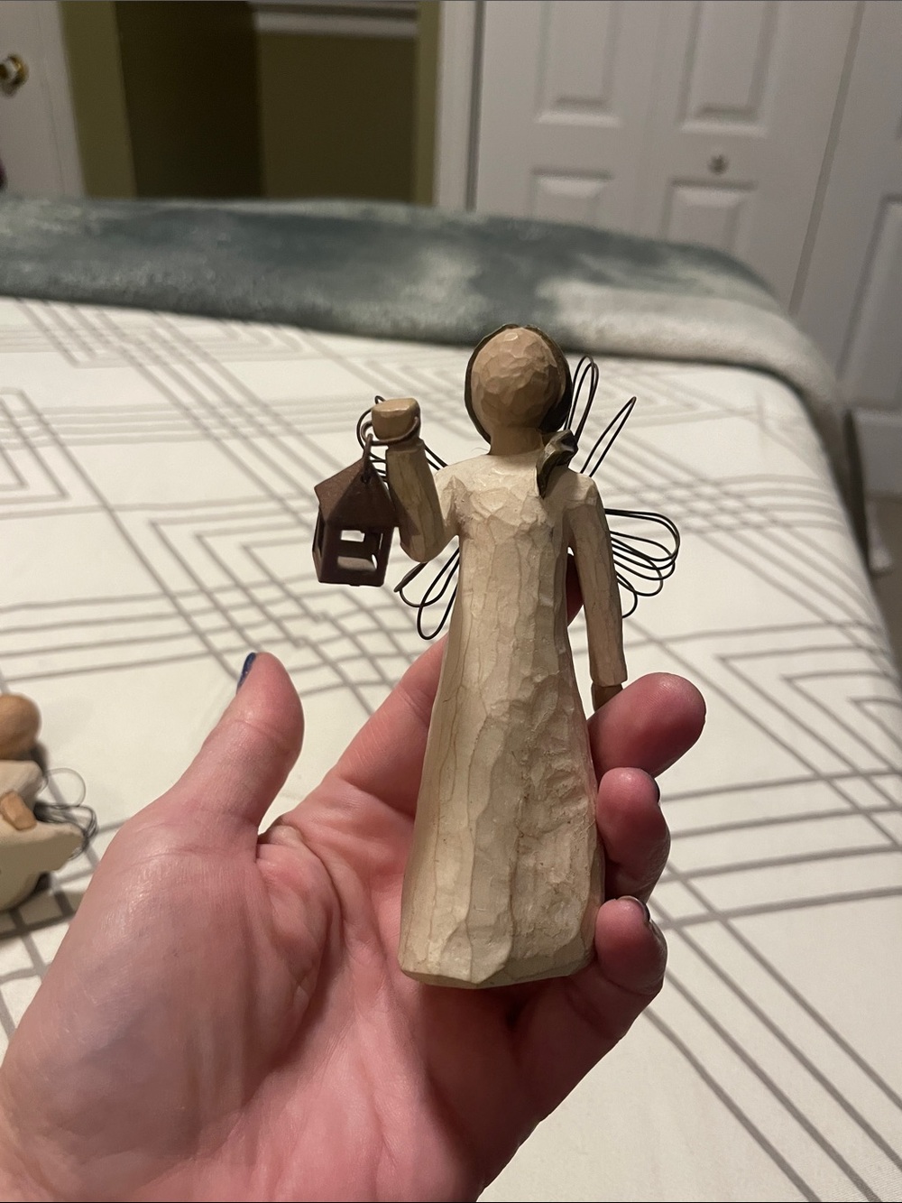 Willow Tree Beige Angel of Hope Figurine Holding Lantern
